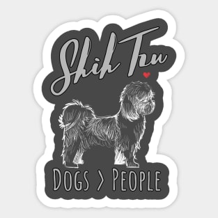 Shih Tzus - Dogs > People Sticker